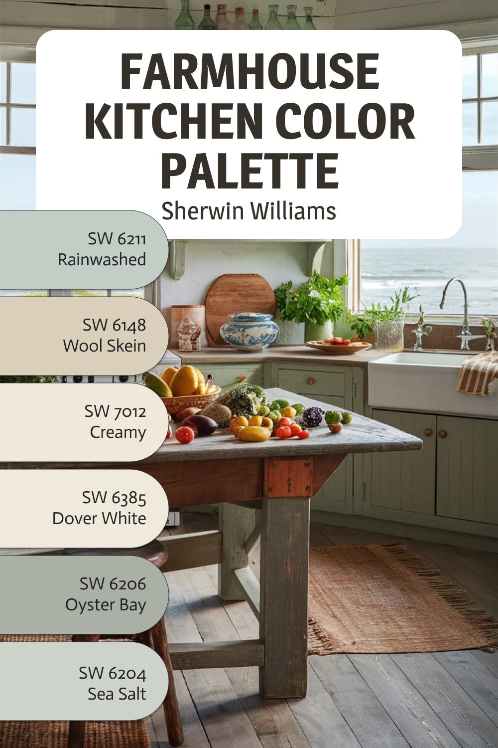 farmhouse kitchen color palette sherwin williams