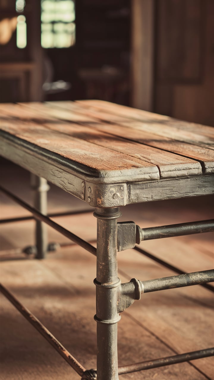 farmhouse wooden table