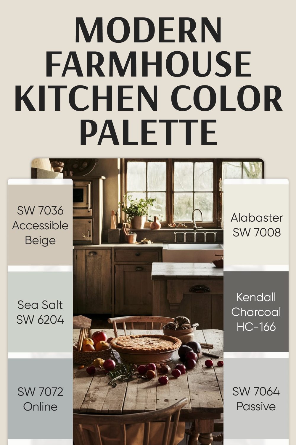 modern farmhouse kitchen color palette