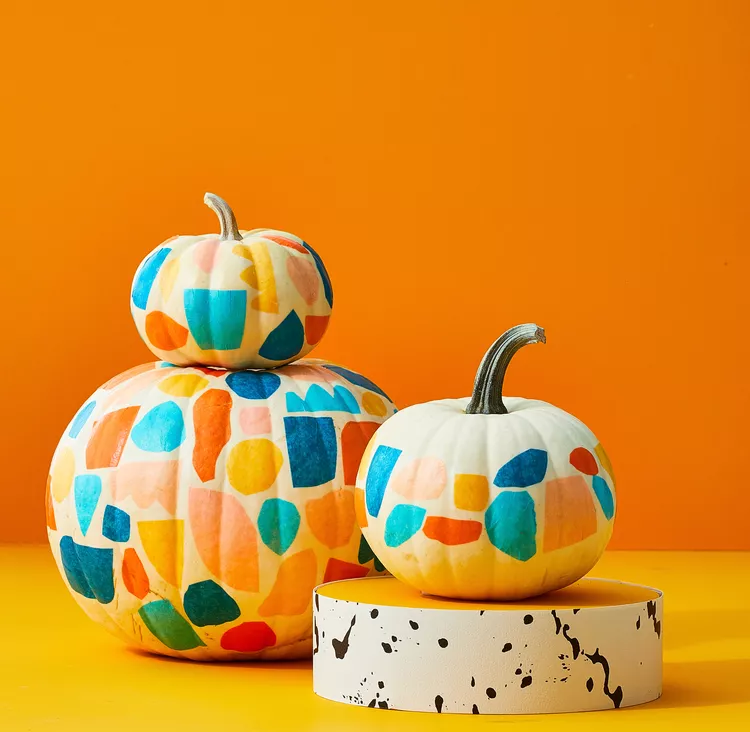 Modern Painted Pumpkins