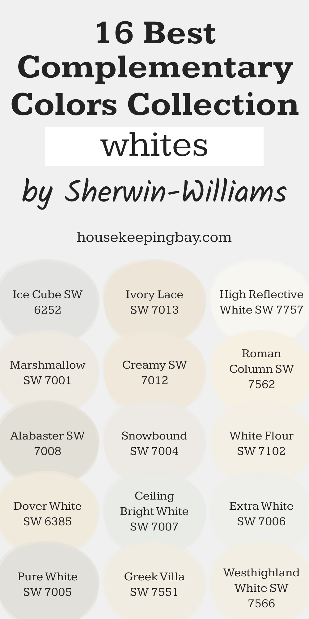 16 Best Complimentary Colors Collection for Whites by Sherwin-Williams