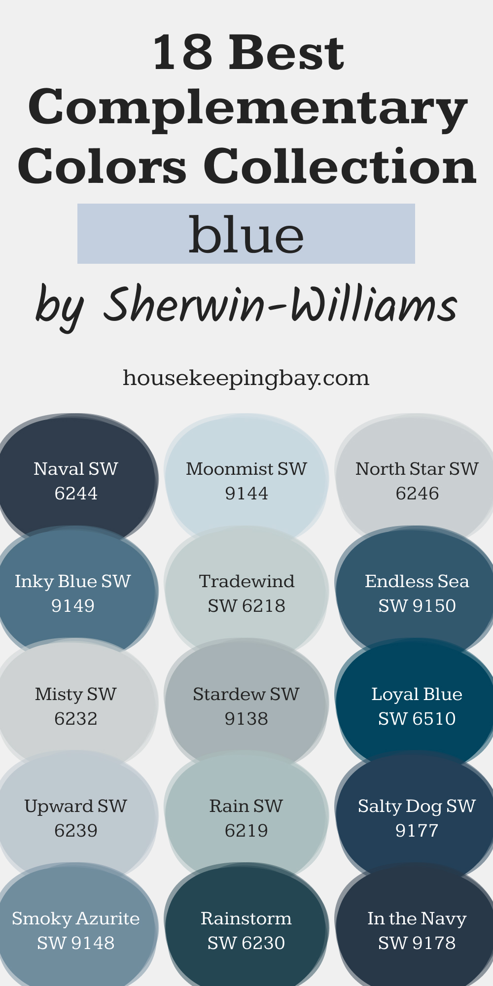 18 Best Complimentary Colors Collection for Blue by Sherwin Williams