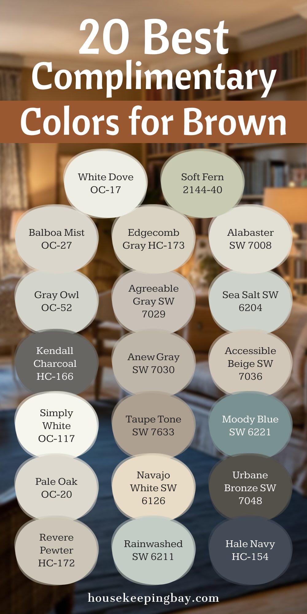 20 Best Complimentary Paint Colors for Brown