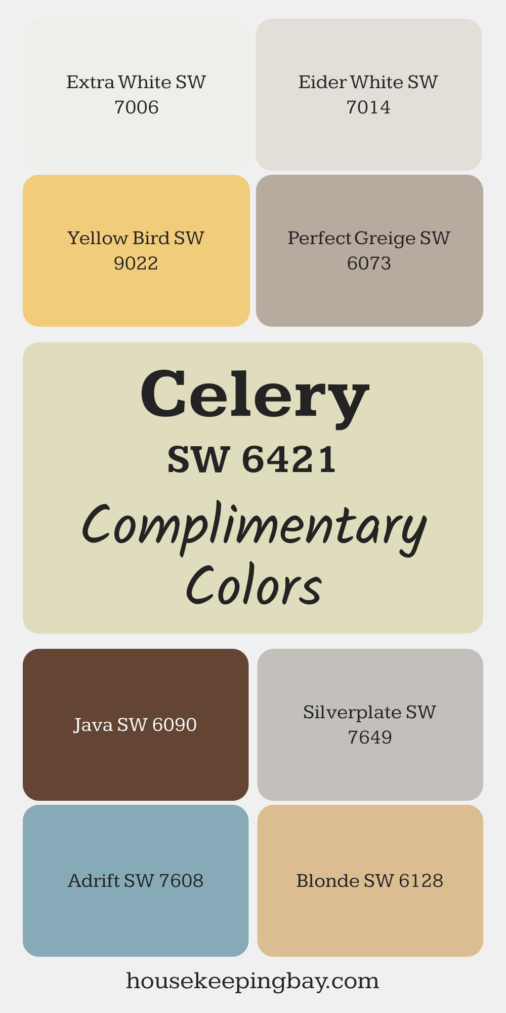 Celery (SW 6421). Best Complementary Paint Color Collection for Greens by Sherwin-Williams