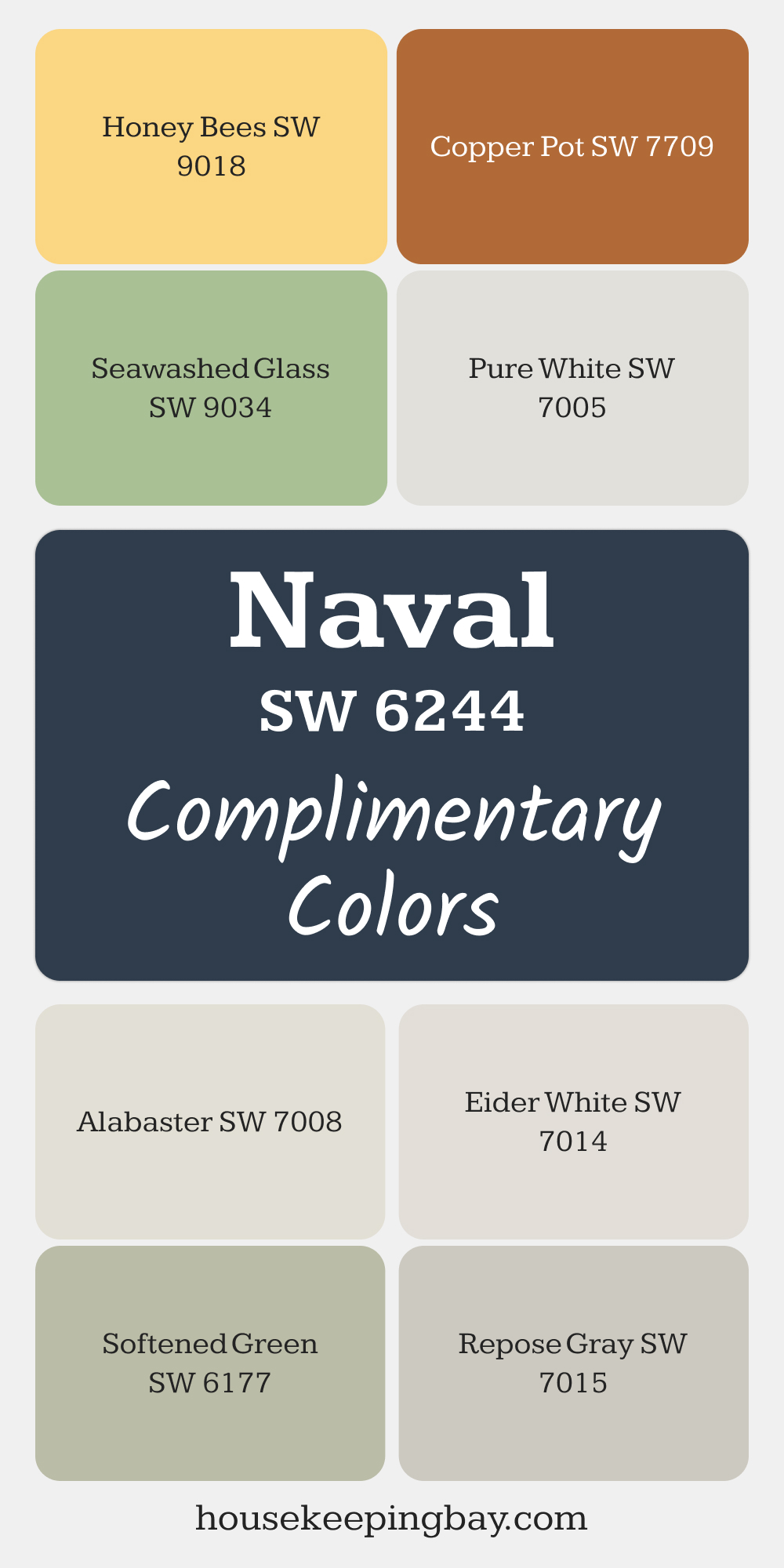 Naval (SW 6244). Best Complimentary Color Collection for Blue by Sherwin Williams