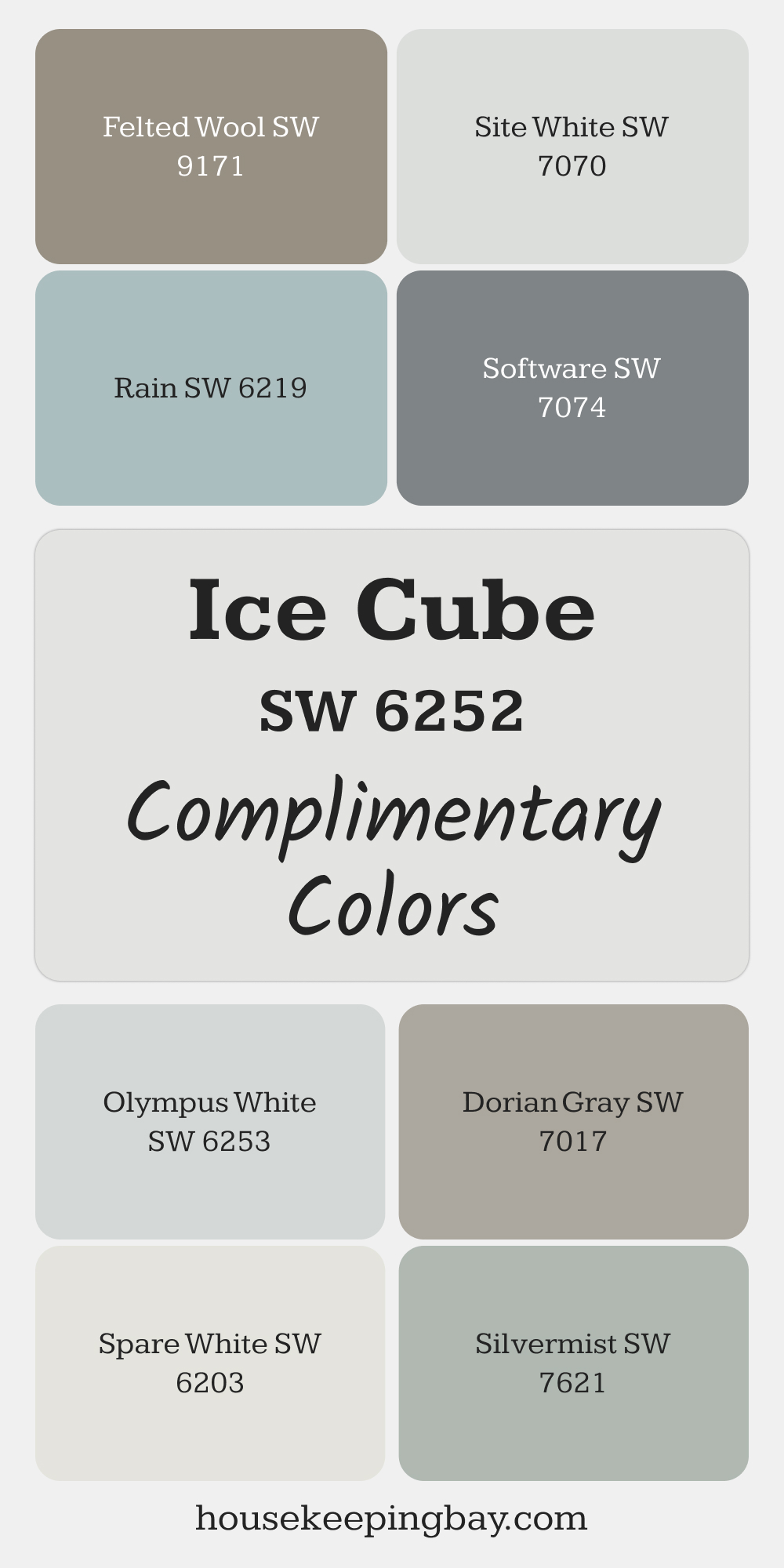 SW 6252 – Ice Cube. Best Complimentary Color Collection for Whites by Sherwin-Williams