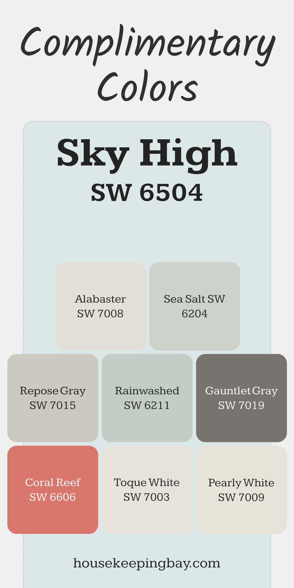 Sky High (SW 6504). Best Complimentary Color Collection for Blue by Sherwin Williams