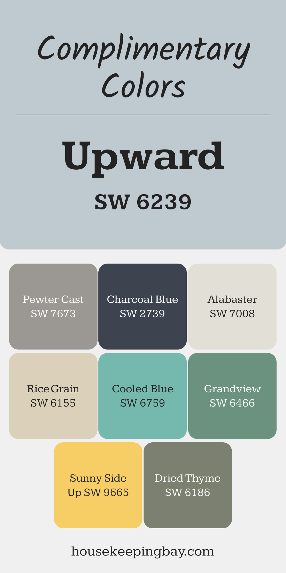 Upward (SW 6239). Best Complimentary Color Collection for Blue by Sherwin Williams