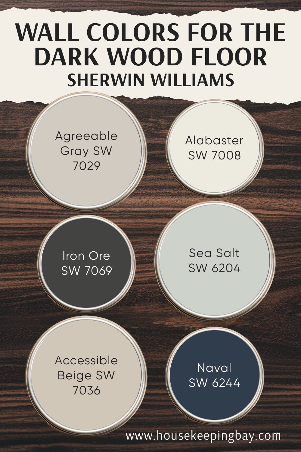 Wall Colors for the Dark Wood Floor by Sherwin Williams