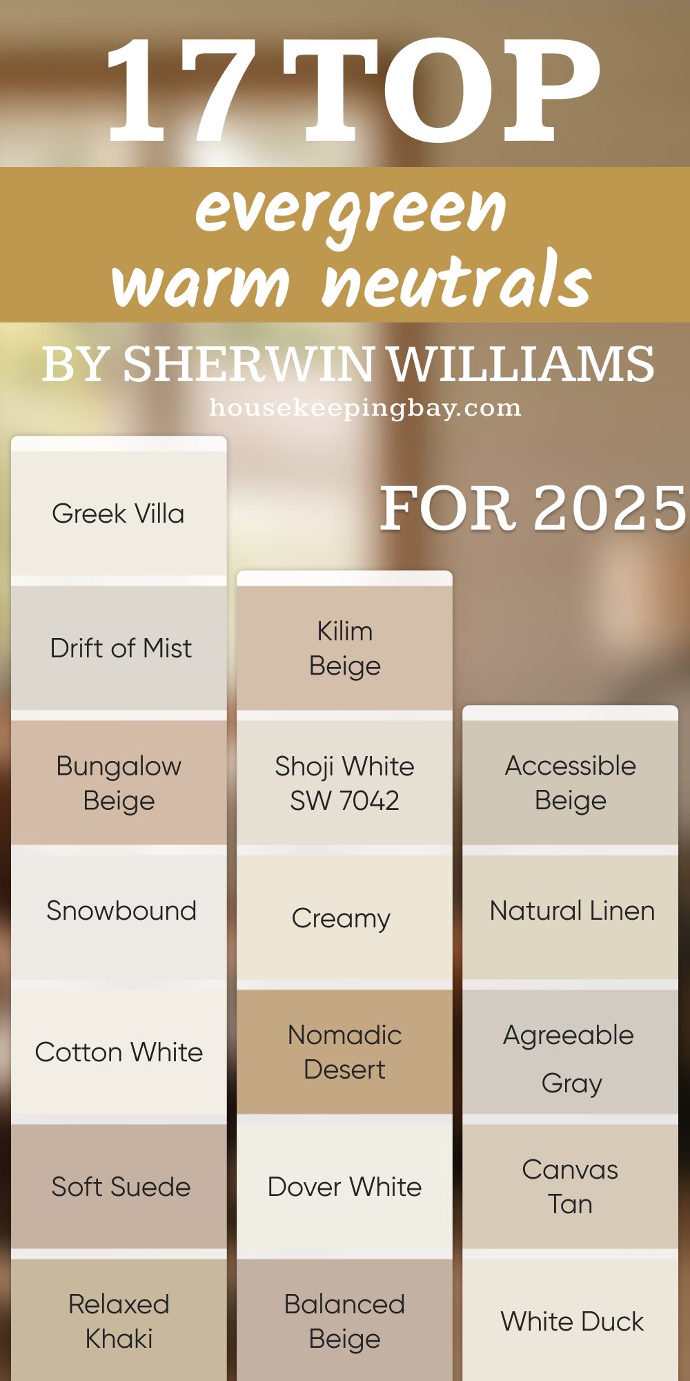17 Evergreen Warm Neutrals for This Season by Sherwin Williams