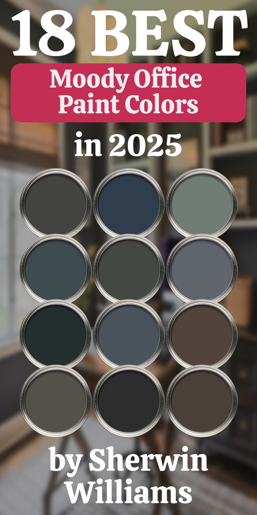 18 Moody Office Paint Colors by Sherwin Williams