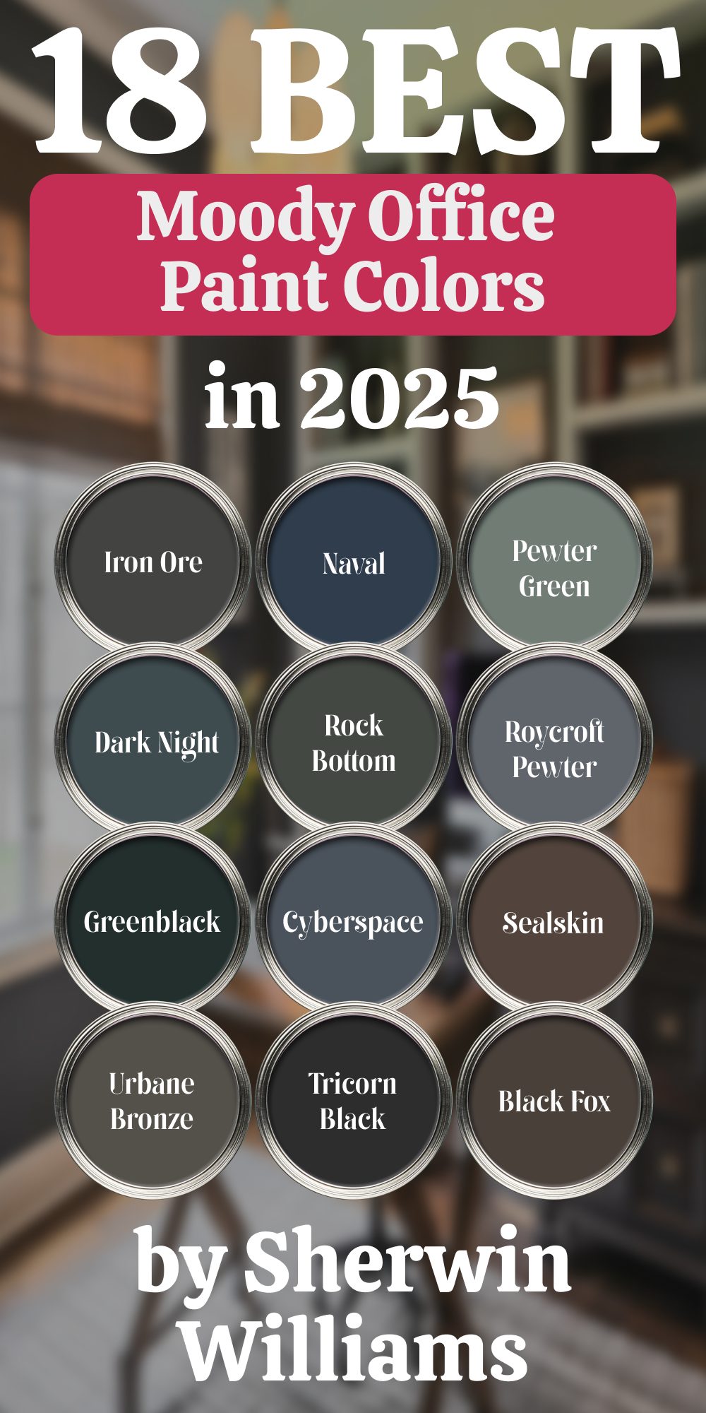 18 Moody Office Paint Colors by Sherwin Williams this year 2025