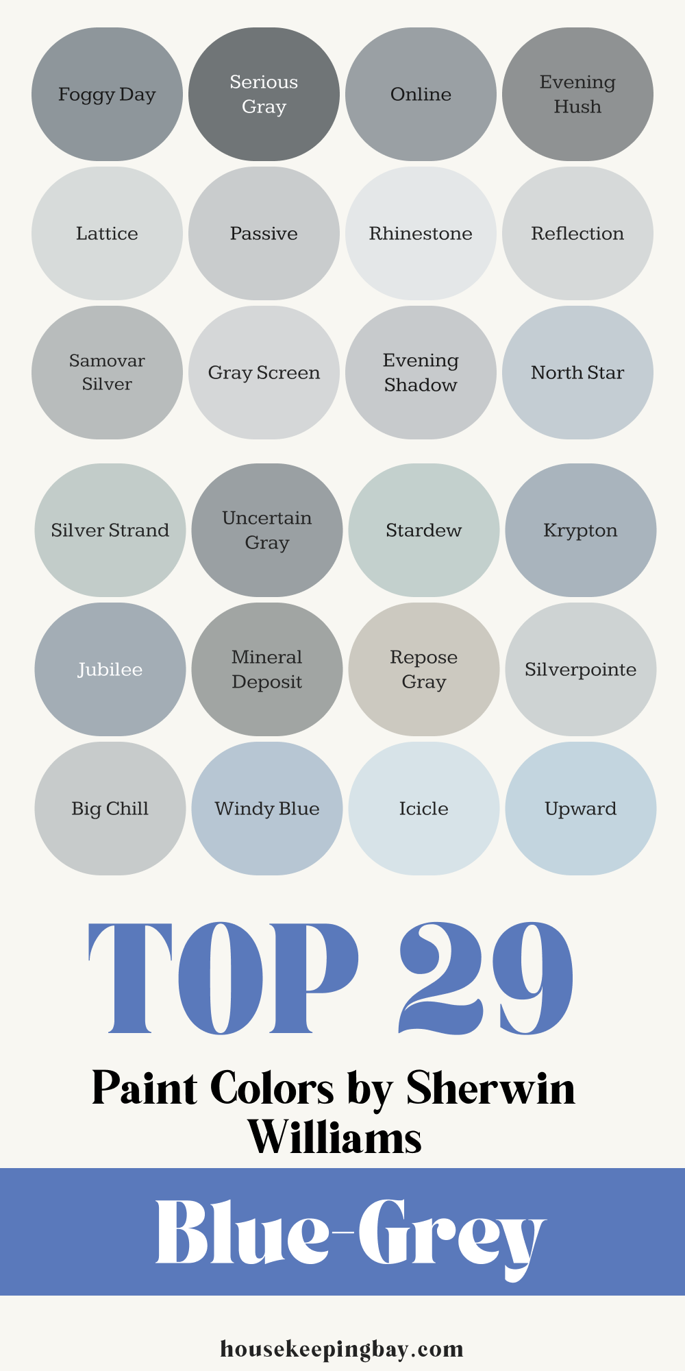 Top 29 blue grey paint colors by sherwin williams