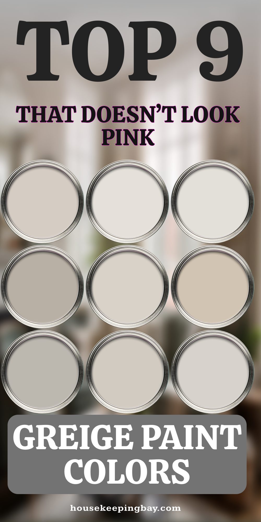 9 Greige Paint Colors That Don’t Look Pink from Sherwin Williams