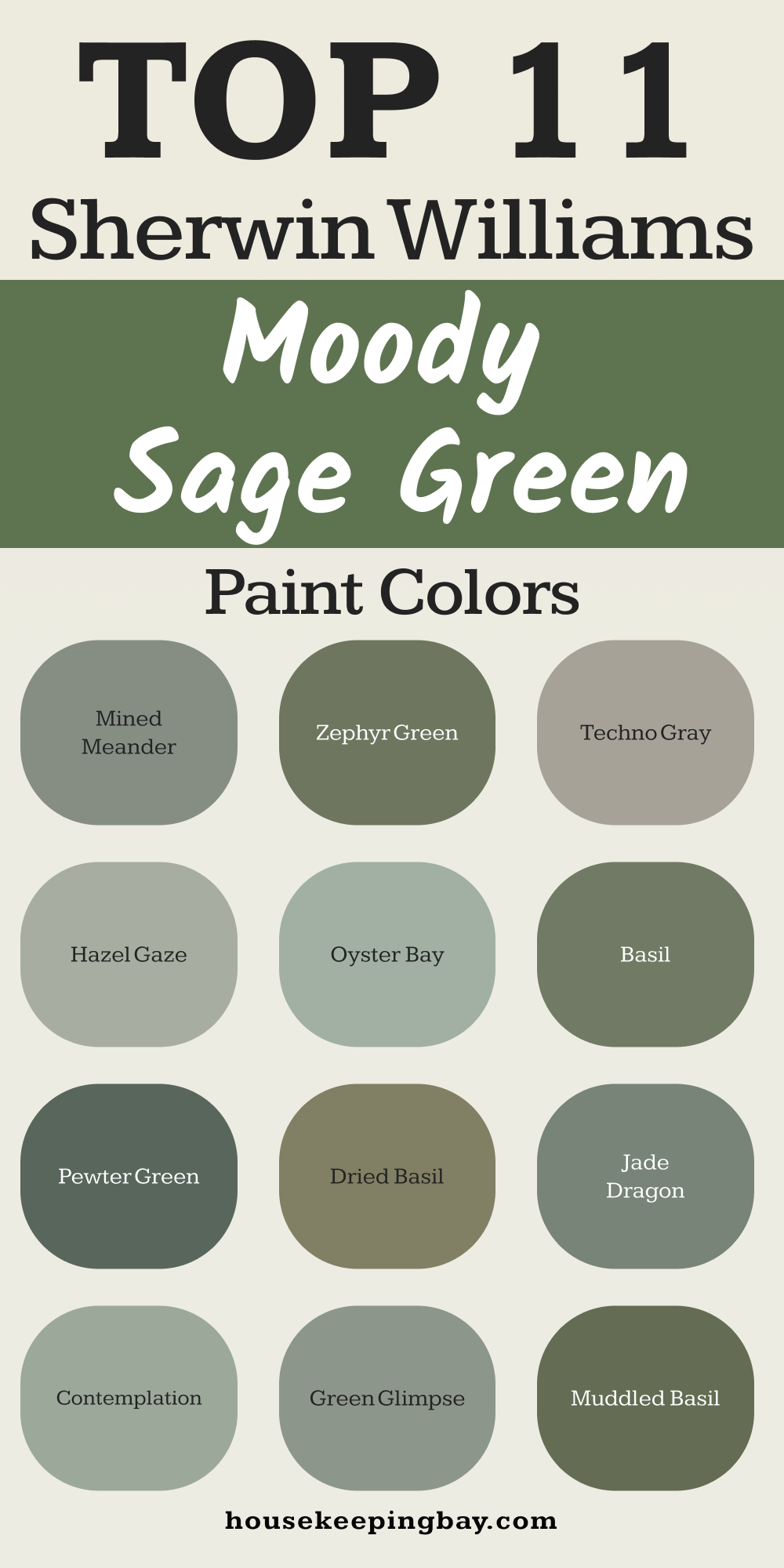 top 11 sherwin williams moody sage green paint colors