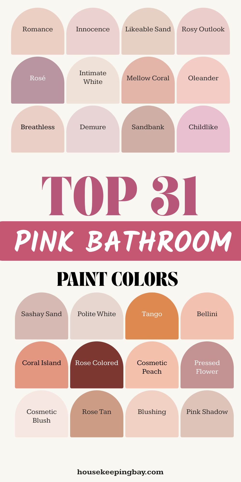 31 Pink Bathroom Paint Color Ideas by Sherwin Williams this year