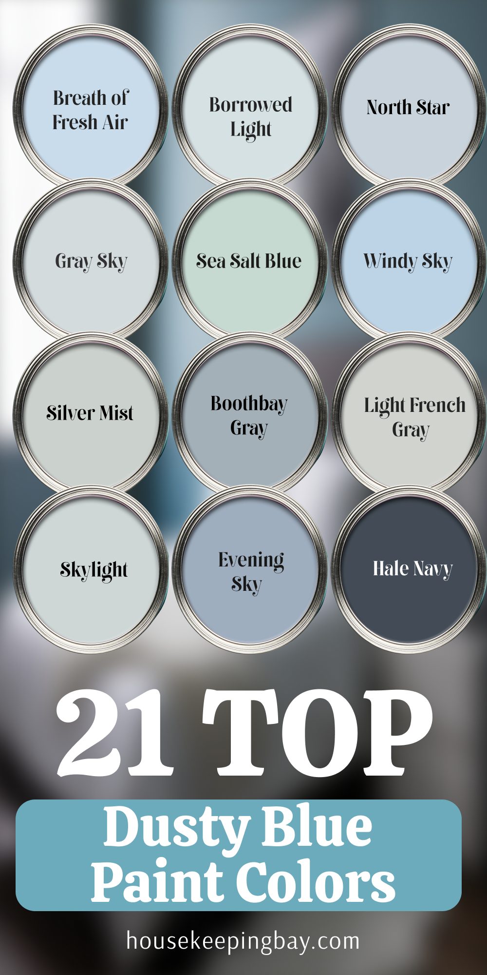 Top 21 Dusty Blue Paint Colors