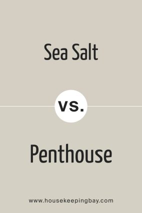 Sea Salt CSP‑95 by Benjamin Moore vs Penthouse CSP‑35 by Benjamin Moore 