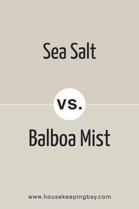 Sea Salt CSP‑95 by Benjamin Moore vs Balboa Mist OC‑27 by Benjamin Moore 