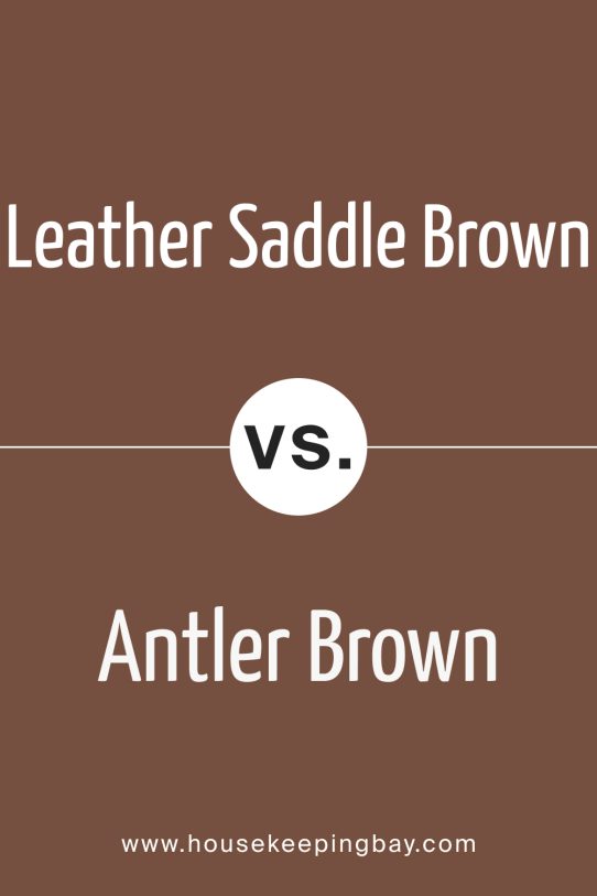 Leather Saddle Brown 2100‑20 by Benjamin Moore vs Antler Brown 2095‑20 