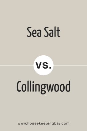 Sea Salt CSP‑95 by Benjamin Moore vs Collingwood OC‑28 by Benjamin Moore 