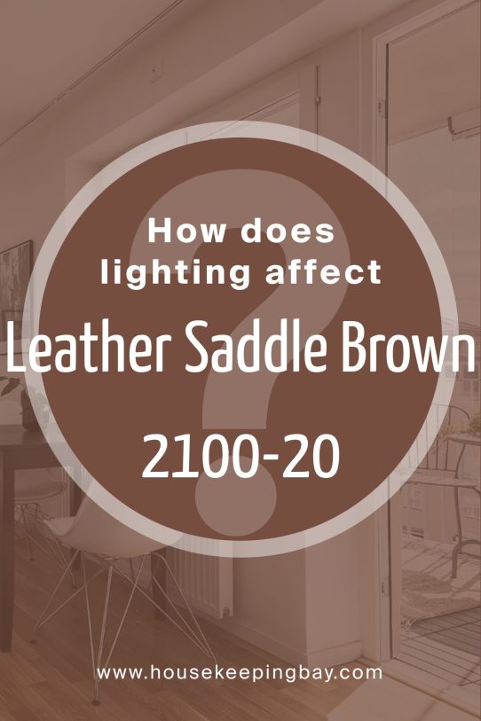 How Does Lighting Affect Leather Saddle Brown 2100‑20 by Benjamin Moore? 