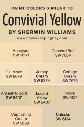 Colors Similar to Convivial Yellow SW 6393 by Sherwin Williams