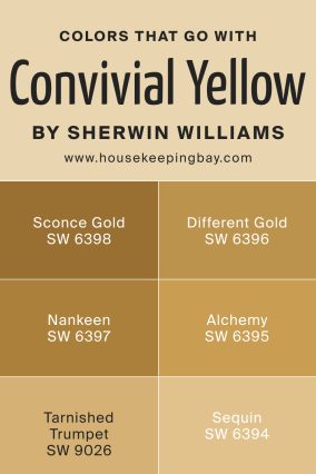 Colors That Go With Convivial Yellow SW 6393 by Sherwin Williams