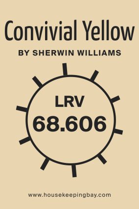 What is the LRV of Convivial Yellow SW 6393 by Sherwin Williams?