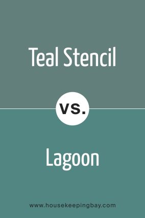 Lagoon SW 6480 is vibrant, energizing spaces with bold teal undertones.