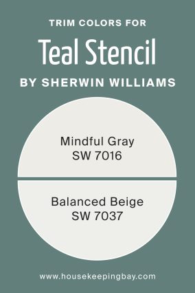What Are the Trim Colors of Teal Stencil SW 0018 by Sherwin Williams?