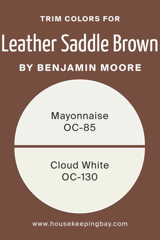 What are the Trim colors of Leather Saddle Brown 2100‑20 by Benjamin Moore? 