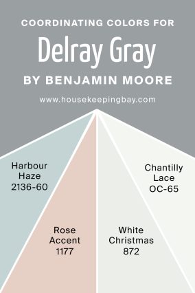 Coordinating Colors of Delray Gray 1614 by Benjamin Moore