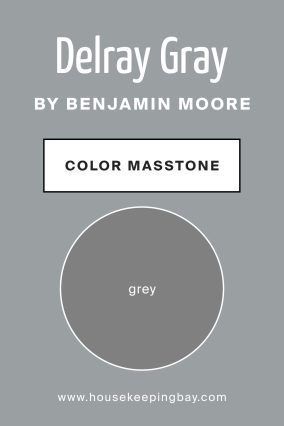 What is the Masstone of Delray Gray 1614 by Benjamin Moore?