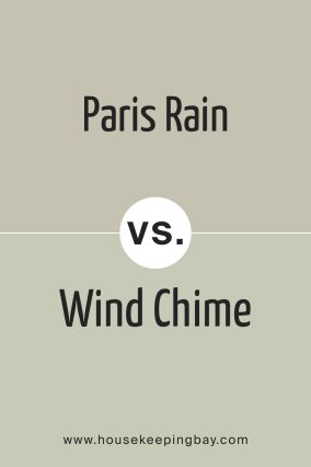 Paris Rain 1501 by Benjamin Moore vs Wind Chime AF-465 by Benjamin Moore