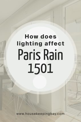 How Does Lighting Affect Paris Rain 1501 by Benjamin Moore?