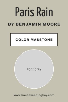 What Is the Masstone of Paris Rain 1501 by Benjamin Moore?