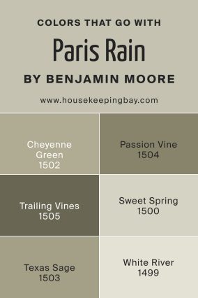 Colors That Go With Paris Rain 1501 by Benjamin Moore