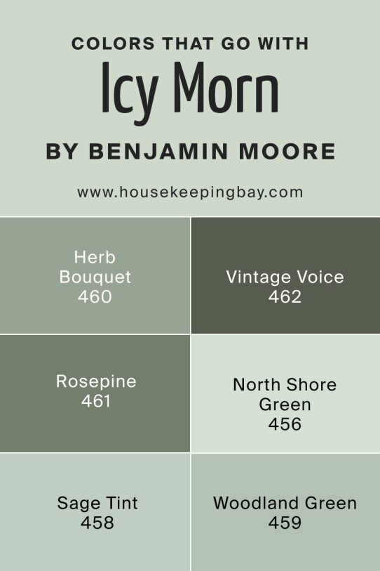Shade Colors That Go With Icy Morn 457 by Benjamin Moore
