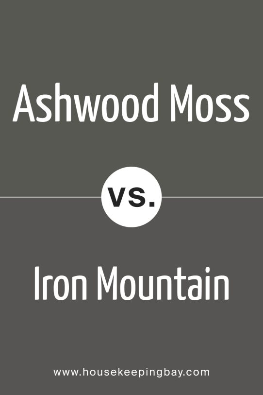 Ashwood Moss 1484 vs Iron Mountain 2134-30 by Benjamin Moore