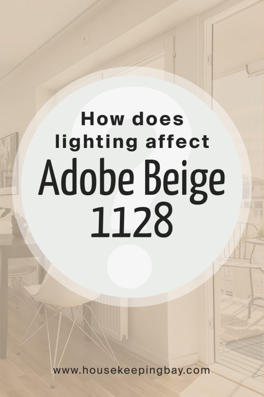 How Does Lighting Affect Adobe Beige 1128 by Benjamin Moore?