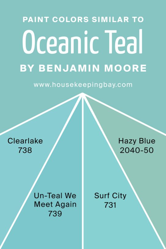 Colors Similar to Oceanic Teal 669 by Benjamin Moore 