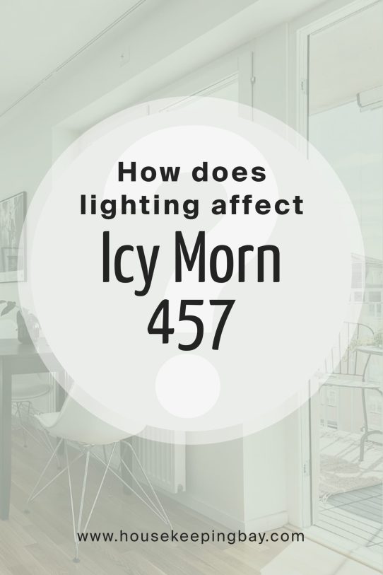 How Does Lighting Affect Icy Morn 457 by Benjamin Moore?