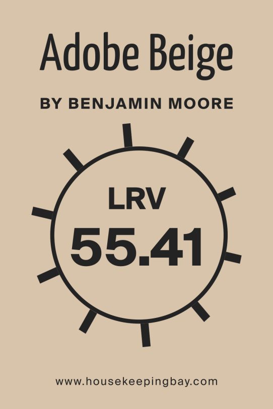 What Is the LRV of Adobe Beige 1128 by Benjamin Moore?