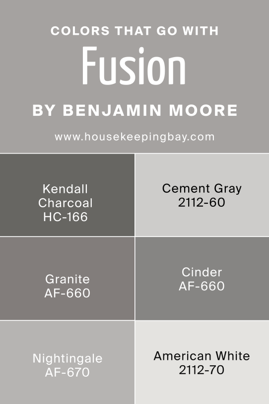 Shade Colors That Go With Fusion AF-675 by Benjamin Moore