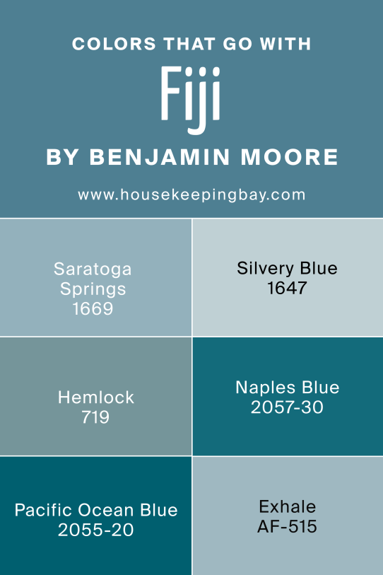 Shade Colors That Go With Fiji AF‑525 by Benjamin Moore