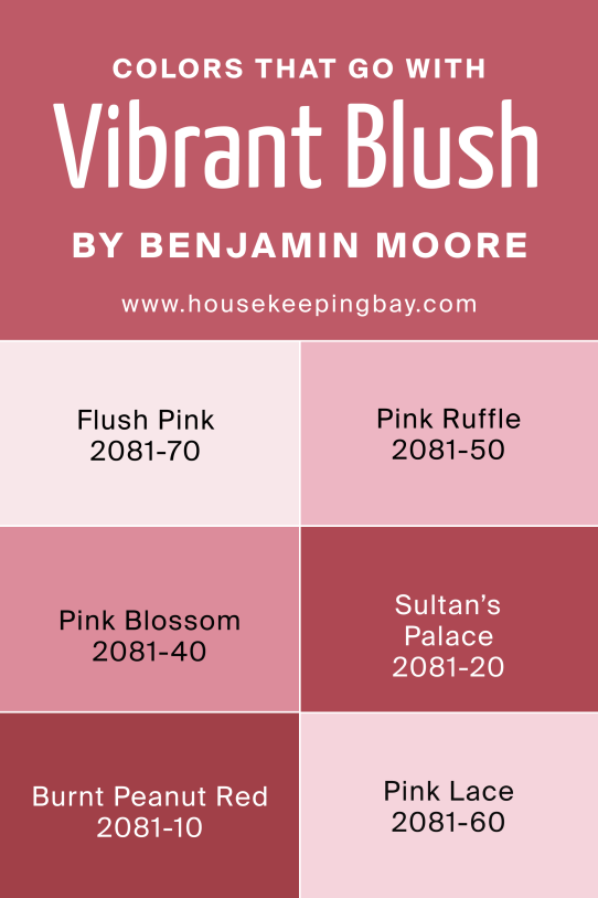 Shade Colors That Go With Vibrant Blush 2081-30 by Benjamin Moore