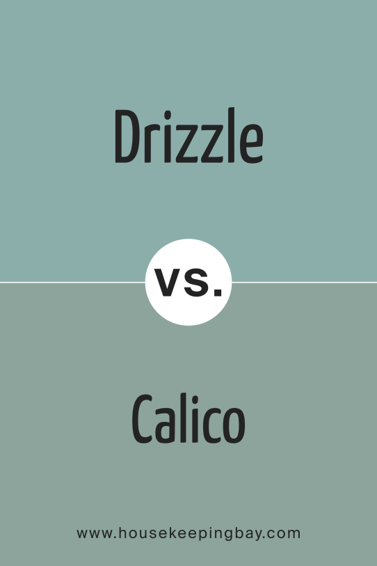 Drizzle SW 6479 vs Calico SW 0017