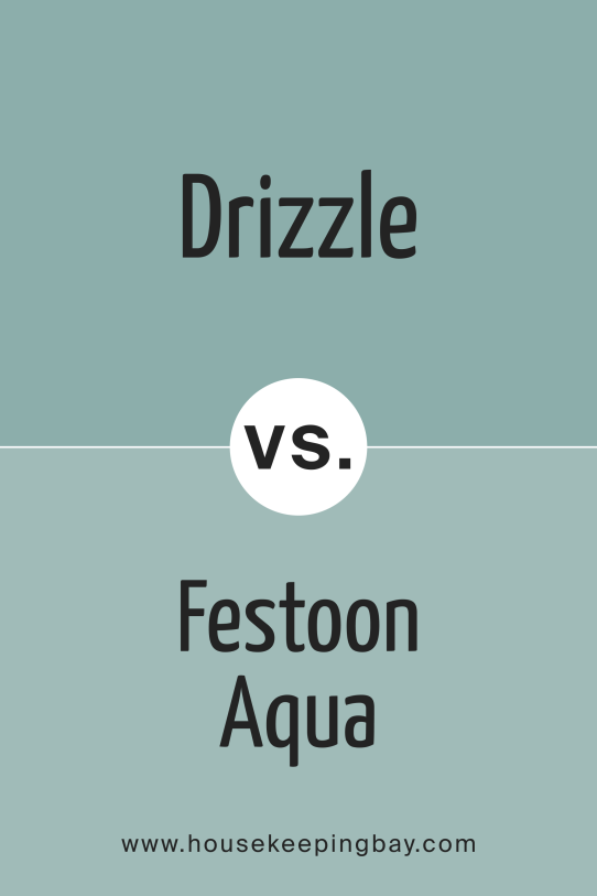 Drizzle SW 6479 vs Festoon Aqua SW 0019