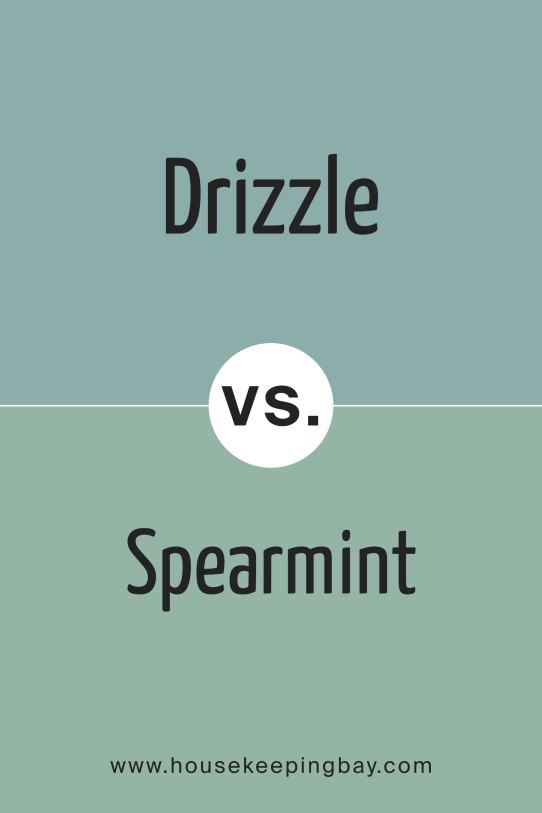 Drizzle SW 6479 vs Spearmint SW 6465